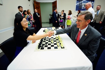 WFM Sarah Chiang meets Missouri House Representative Blaine Luetkemeyer in Washington D.C. on April 18.