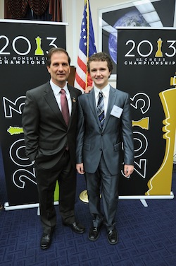 IM Kayden Troff and Utah Representative Chris Stewart meet at an event in Washington D.C. on Washington 18.