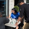 Attendees enjoying chess outside - photo by Austin Fuller